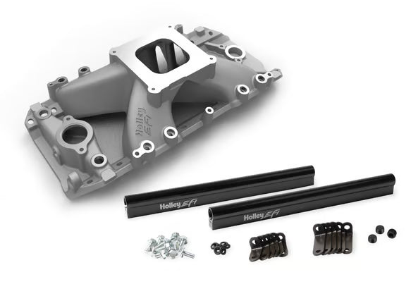 Holley EFI intake manifold Big Block Chevy rectangle port 4150 flange BBC fuel injection